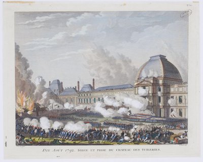 Útok na palác Tuileries dne 10. srpna 1792, c. 1800 od Pierre Gabriel Berthault