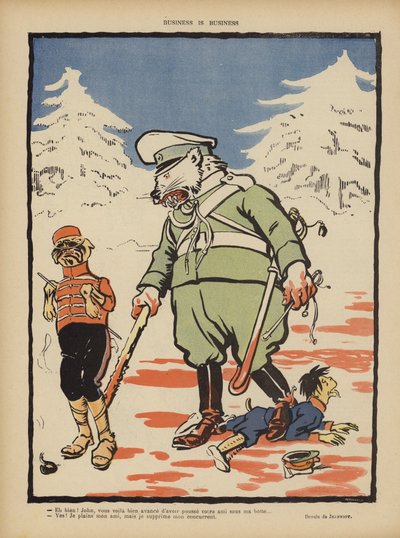 Obchod je obchod. Ilustrace pro Le Rire od Pierre Georges Jeanniot