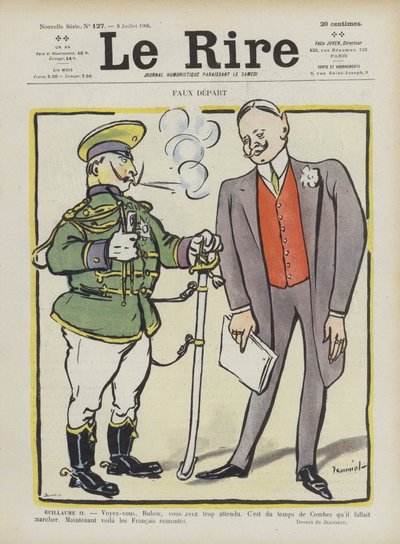 Falešný start. Ilustrace pro Le Rire od Pierre Georges Jeanniot