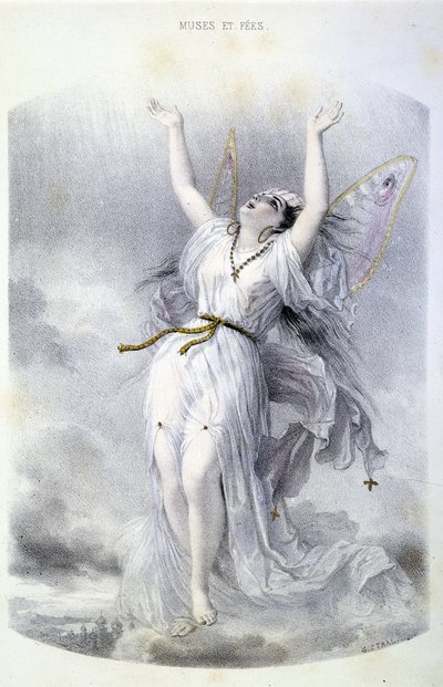 Fairy: La Peri - v „Mytologických ženách“ od Mery a Foelixe, nemocných. od G. Staala, ed. od Goueta od Pierre Gustave Eugene Staal