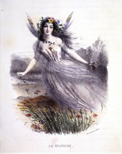 Fairy: The Sylphide - v „Mytologických ženách“ od Mery a Foelixe, ill. od G. Staala, ed. od Goueta od Pierre Gustave Eugene Staal