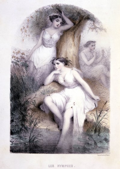Nymfy - v „Mytologických ženách“, kresby G. Staal, Mery a Cte ​​Foelix, Ed. G. de Gouet od Pierre Gustave Eugene Staal