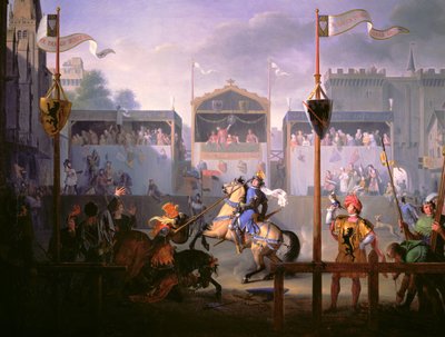 Scéna turnaje ve čtrnáctém století, 1812 (podrobnosti viz 89703) od Pierre Henri Revoil