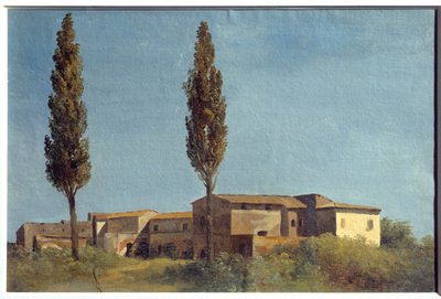 U Villa Farnese dva topoly. Obraz Pierra Henriho De Valenciennese (1750-1819) od Pierre Henri de Valenciennes