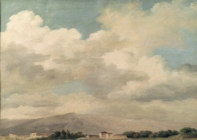 Studie oblohy v Quirinalu (olej na papíře nalepeno na kartě) od Pierre Henri de Valenciennes