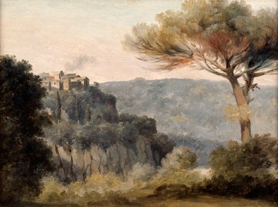 Vesnice Nemi, konec 18. začátek 19. století od Pierre Henri de Valenciennes