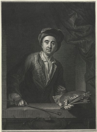 François de Troy, po autoportrétu. od Pierre Imbert Drevet