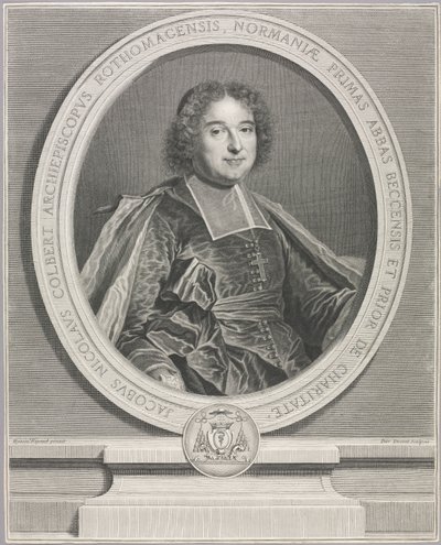 Jacques Nicolas Colbert. od Pierre Imbert Drevet