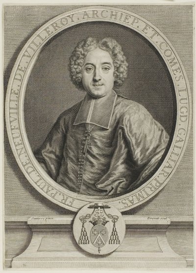 Portrét Francois-Paul de Neufville de Villeroy od Pierre Imbert Drevet