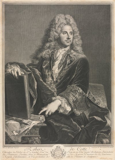 Robert de Cotte. od Pierre Imbert Drevet