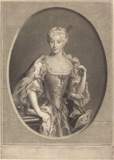 Maria Klementyna Sobieska od Pierre Imbert Drevet, after Antonio David