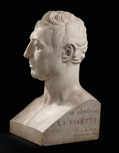 Busta Marie-Joseph-Gilbert du Motier, markýze de La Fayette od Pierre Jean David dAngers