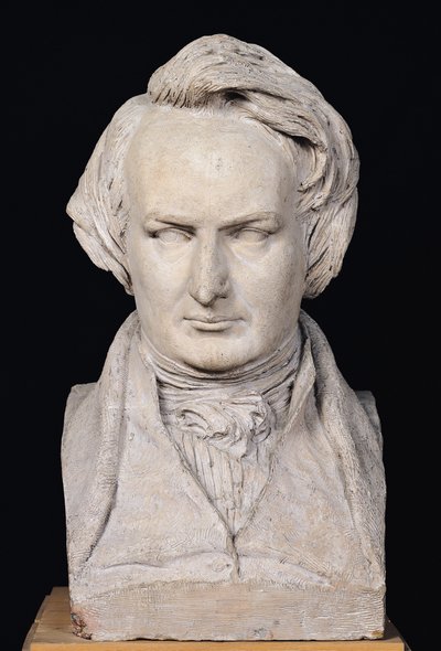 Busta Victora Huga (1802-85) ve věku 35 let, 1837 (sádra) od Pierre Jean David d