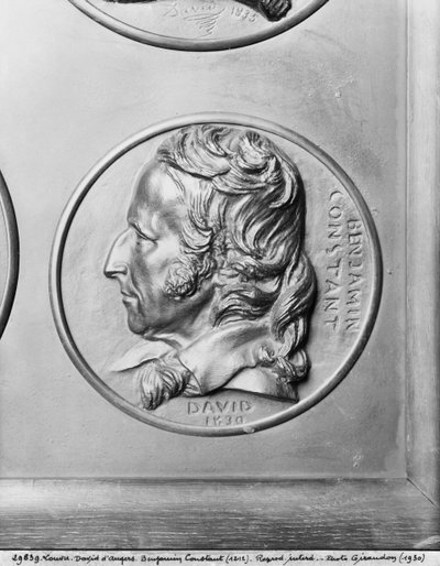 Henri Benjamin Constant de Rebecque, 1830 (bronz) od Pierre Jean David d