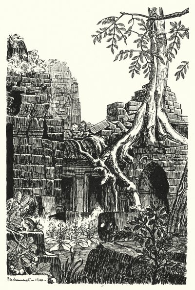 Vnitřní nádvoří, Bayon (rytina) od Pierre Jeannerat de Beerski