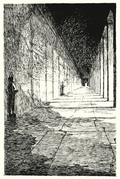 Galerie prvního patra, Angkor Vat (rytina) od Pierre Jeannerat de Beerski