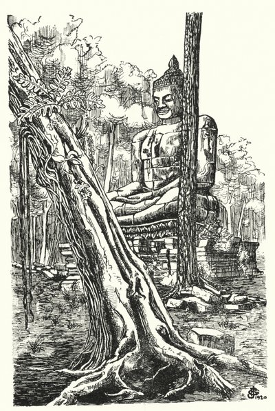 Buddha z Tep Pranam (rytina) od Pierre Jeannerat de Beerski