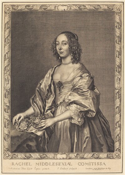 Rachel, hraběnka z Middlesexu od Pierre Lombard after Sir Anthony van Dyck