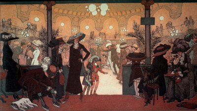 Palais des Glaces: Pohled z interiéru Palais des Glaces na Champs Elysees v Paříži: bruslařská dráha. Umělecké dílo Pierra Gatiera (1878-1944) Soukromá sbírka od Pierre Louis Gatier