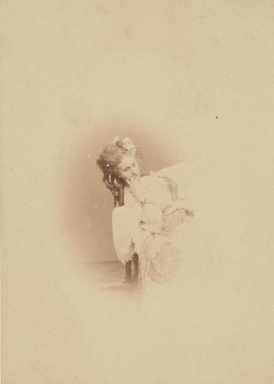 [Vignetované sezení v šatech Ritrosetta], 1861-67. od Pierre Louis Pierson