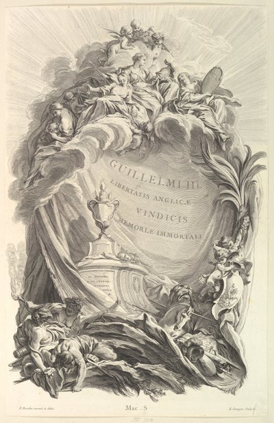 Frontispis k hrobce Viléma III Frontispis k hrobce Viléma I..., ca. 1736. od Pierre Louis de Surugue