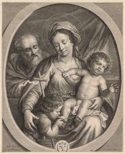 Svatá rodina a S. John od Pierre Louis van Schuppen