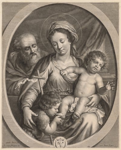 Svatá rodina a S. John. od Pierre Louis van Schuppen