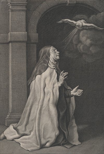 Vidění holubice svaté Terezy z Avily, ca. 1650. od Pierre Louis van Schuppen
