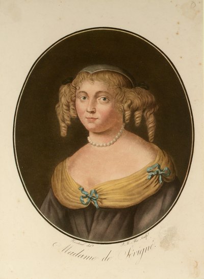 Portrét Marie de Rabutin-Chantal, markýza de Sévigné 1626-1696, 1797. od Pierre Michel Alix