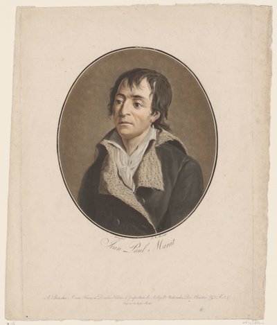 Portrét Jean Paul Marat Jean Paul Marat (titul na objektu) Collection of Great Men (název série) od Pierre Michel Alix