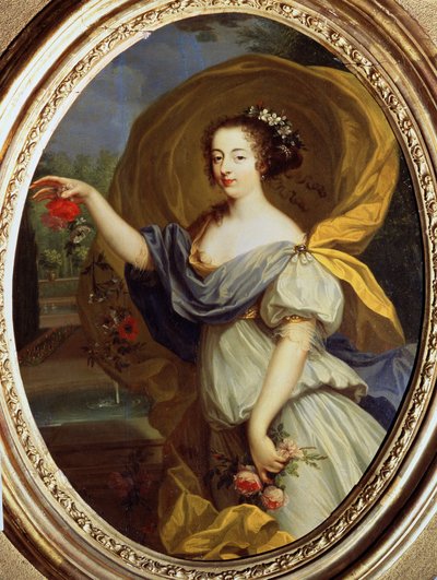 ""Portrét Louise Francoise De La Baume Le Blanc, vévodkyně z Valliere (Madame De La Valliere) (1644-1710), oblíbenec Ludvíka XIV., In Flora"" Obraz Pierre Mignard (1612-1695) Muzeum Pouchkine 17. století, Moskva od Pierre Mignard
