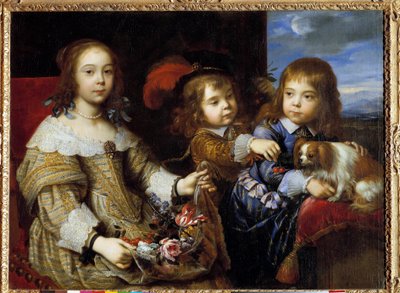 Děti vévody z Bouillonu Obraz Pierra Mignarda (1612-1695) 1647. Honolulu, Akademie umění od Pierre Mignard