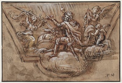 Návrh stropní dekorace od Pierre Mignard