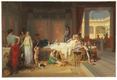 Poslední hodina Pompejí - Dům básníka od Pierre Oliver Joseph Coomans