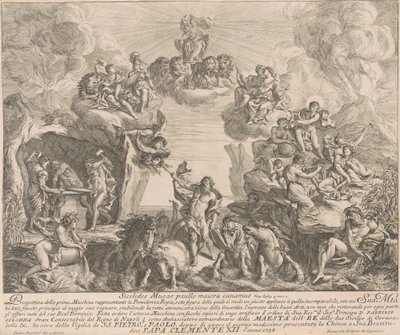 Prima Macchina pro Čínu z roku 1738: Alegorie královské prozřetelnosti od Pierre Parrocel