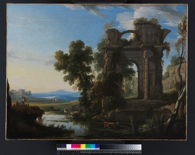 Krajina s klasickými ruinami, 1640-1645 od Pierre Patel