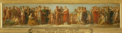 Noces de Hebe et Hercule, alegorie o svatbě Napoleona I. a Marie Luisy... od Pierre Paul (attr. to) Prud