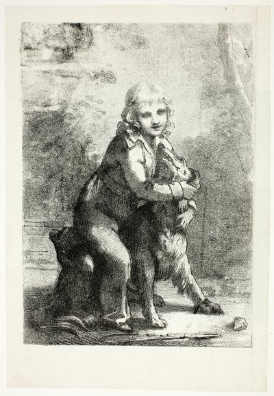 Dítě se psem od Pierre Paul Prud