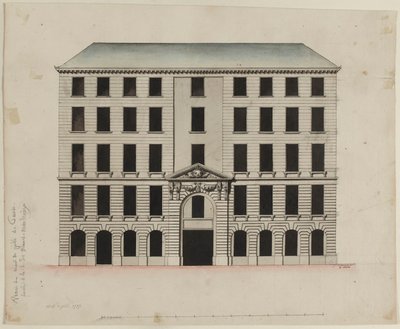Fasáda Mont-de-Piété na rue des Blancs-Manteaux od Pierre Payen