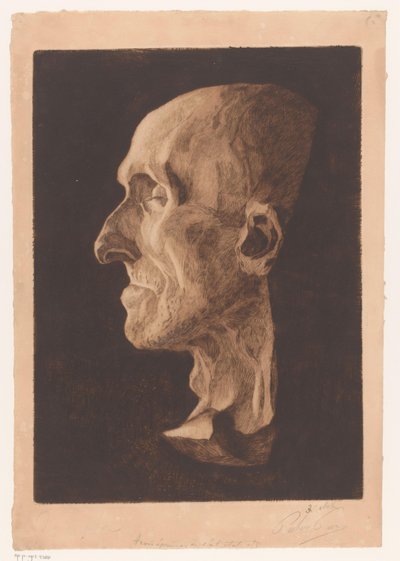 Dodenmasker van Antonio Canova od Pierre Peeters (signed by artist)
