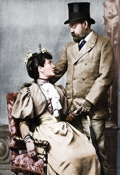 Emile Zola a Jeanne Rozerat, c1890, 1939 od Pierre Petit