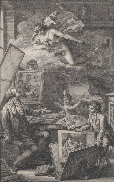 Na památku P. FR. Basan, rytina do katalogu sbírky P.-F. Basan..., 1798. od Pierre Philippe Choffard