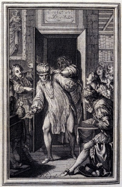 Král Candaule a mistr práva - v "Tales et nouvelles en vers" od Jeana La Fontaina. 1776. Ilustrace P.P. Choffard. od Pierre Philippe Choffard
