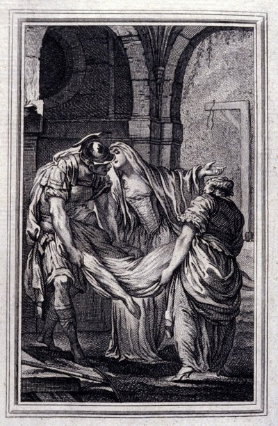 Matróna z Efesu - v „“ Příběhy a povídky ve verších““ od Jeana La Fontaina. 1776. Ilustrace P. P. Choffard. od Pierre Philippe Choffard
