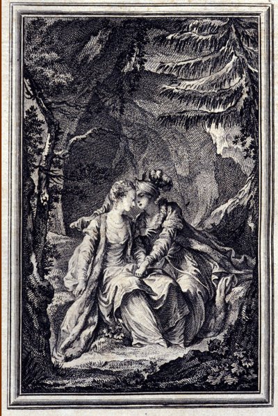 Snoubenka krále Garbe - v „“ Příběhy a povídky ve verších““ od Jean La Fontaine. 1776. Ilustrace P. P. Choffard. od Pierre Philippe Choffard