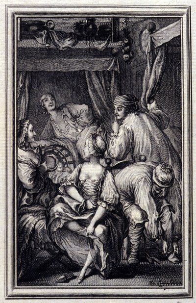 Le Cradle - v "" Příběhy a povídky ve verších "" Jean La Fontaine. 1776. Ilustrace P. P. Choffard. od Pierre Philippe Choffard