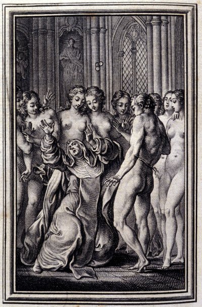 Le Glouches - v "" Příběhy a povídky ve verších "" Jean La Fontaine. 1776. Ilustrace P. P. Choffard. od Pierre Philippe Choffard