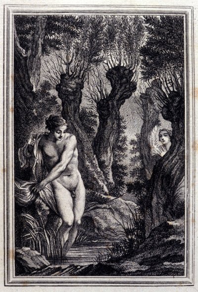 Případ svědomí - v „“ Příběhy a povídky ve verších““ od Jean La Fontaine. 1776. Ilustrace P. P. Choffard. od Pierre Philippe Choffard