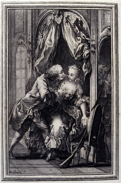 Nedorozumění - v „“Příběhy a povídky ve verších”” od Jean La Fontaine. 1776. Ilustrace P. P. Choffard. od Pierre Philippe Choffard