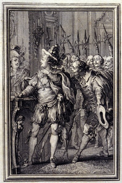 Mona Lisa - v "" Příběhy a povídky ve verších "" Jean La Fontaine. 1776. Ilustrace P. P. Choffard. od Pierre Philippe Choffard